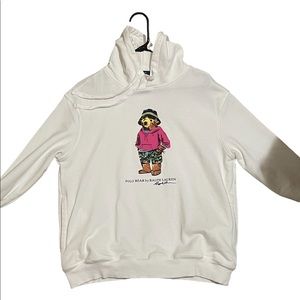 Ralph Lauren Polo Bear Hoodie Brand New White Hoodie Size XL